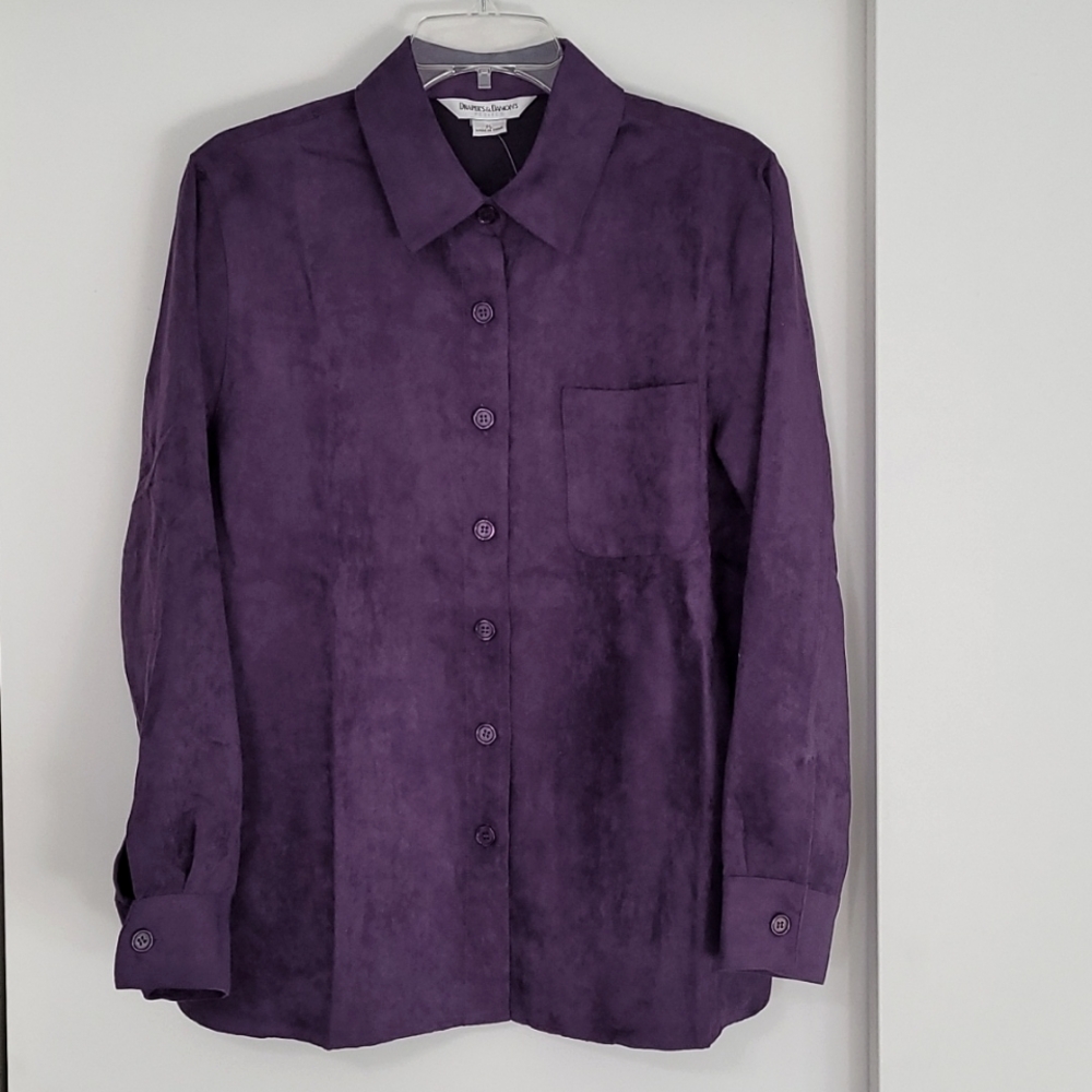Draper's and Damon's PL Grape Faux suede shirt.